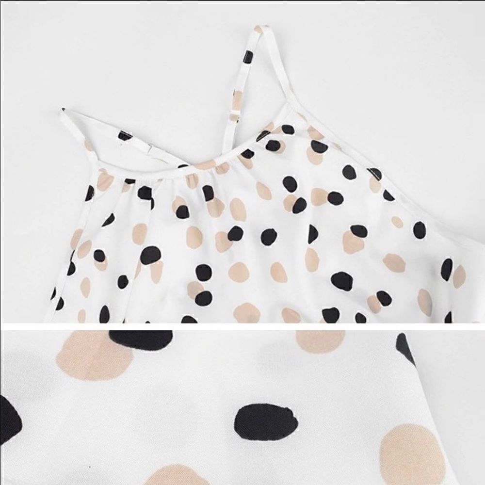 White Polka Dot Boho Maxi Dress - Picture 8 of 10